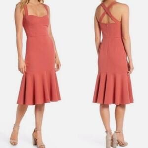 Gal Meets Glam Rae Sweetheart Scuba Crepe Dress